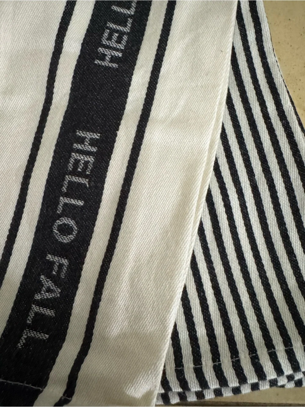 Hello Fall Black & White Dish Towels New